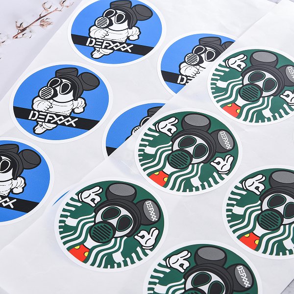 數位圓形PVC防水貼紙