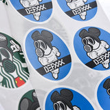 數位圓形PVC防水貼紙