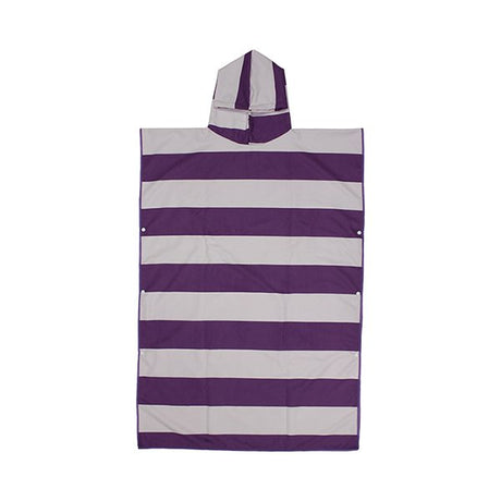 橫條紋斗篷沙灘毛巾衣