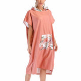 夏季花卉款斗篷沙灘毛巾衣