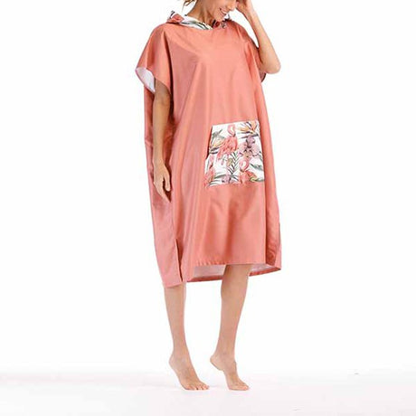 夏季花卉款斗篷沙灘毛巾衣