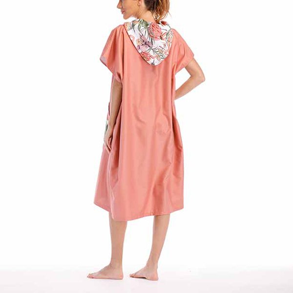 夏季花卉款斗篷沙灘毛巾衣