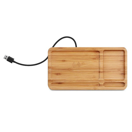 手機無線充電器-木質置物盤