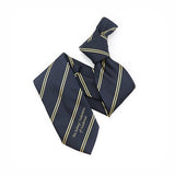 斜條紋黑色寬版領帶-滌綸材質