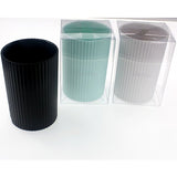 北歐風質感直條紋ABS筆筒