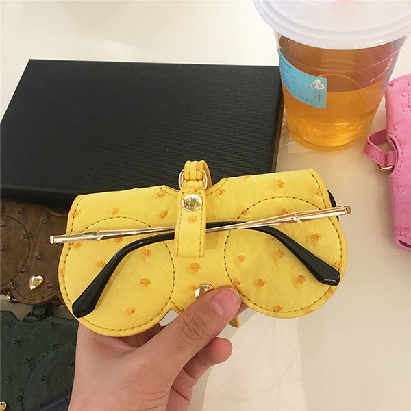 提袋子母扣PU皮革眼鏡袋