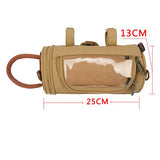 可肩背復古帆布自行車包