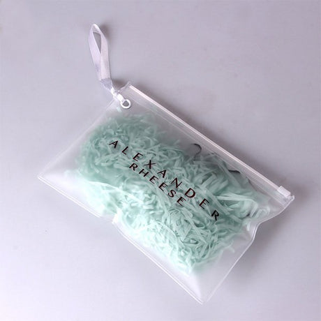 附緞帶EVA磨砂拉鍊袋