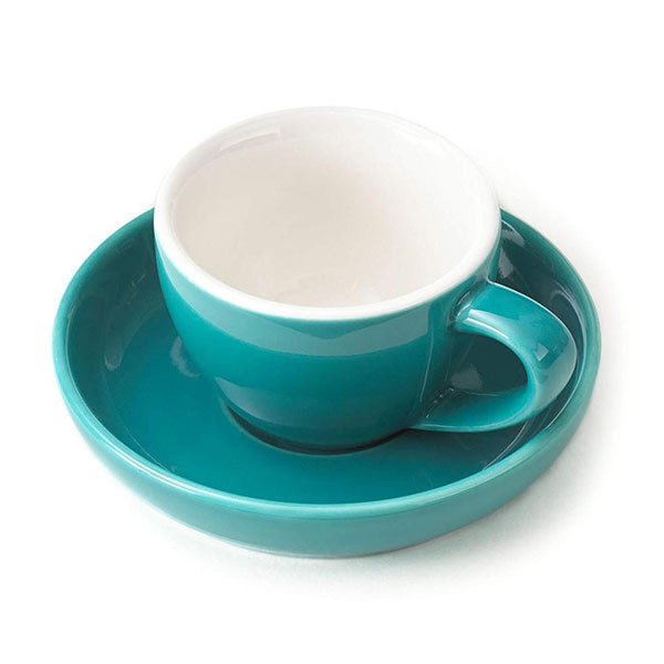 80ml彩色陶瓷咖啡杯+深碟組