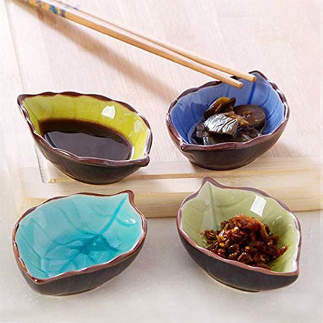 陶瓷釉面葉形調味料碟子