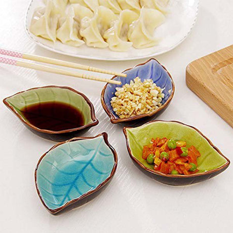 陶瓷釉面葉形調味料碟子