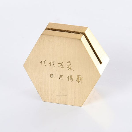 黃銅六角形辦公室名片架
