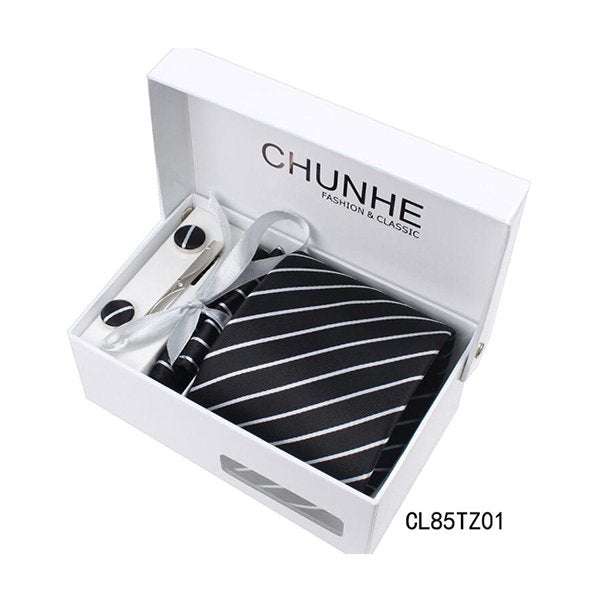 斜條紋寬版領帶禮盒組