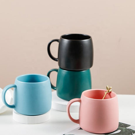 500ml純色陶瓷咖啡杯