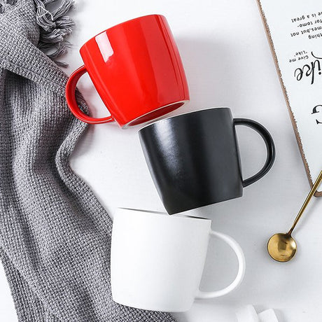 370ml純色陶瓷咖啡杯