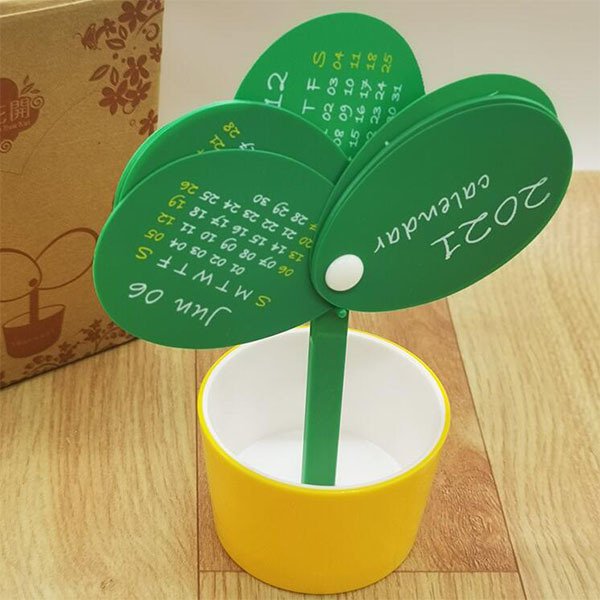 盆栽造型塑膠桌曆