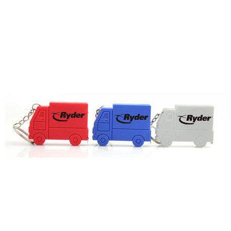 塑料貨車造型鐵捲尺-造型鑰匙圈