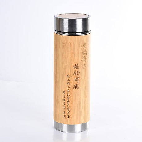500ml不鏽鋼竹製保溫杯