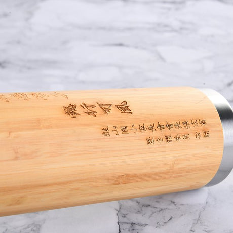 500ml不鏽鋼竹製保溫杯