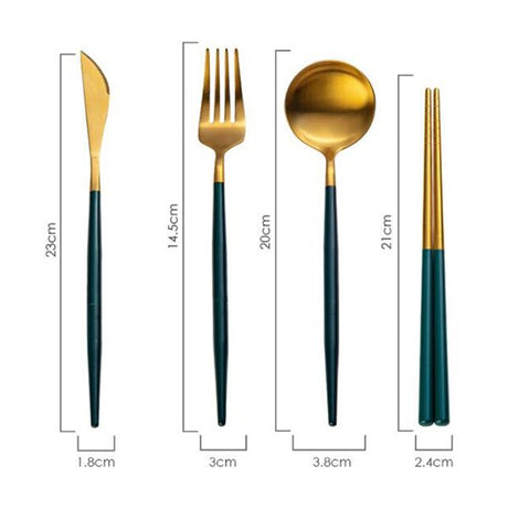 可折疊304不鏽鋼餐具組