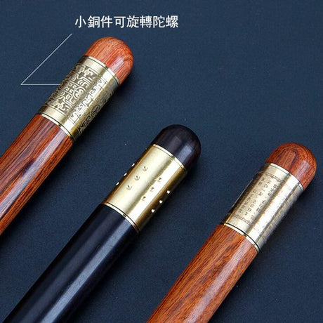開蓋式木製黃銅單色筆