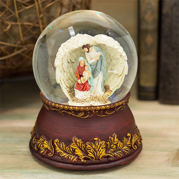 樹脂耶穌雪球擺飾