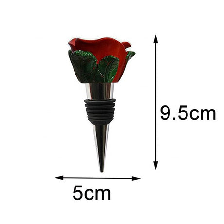 玫瑰造型不鏽鋼酒瓶塞