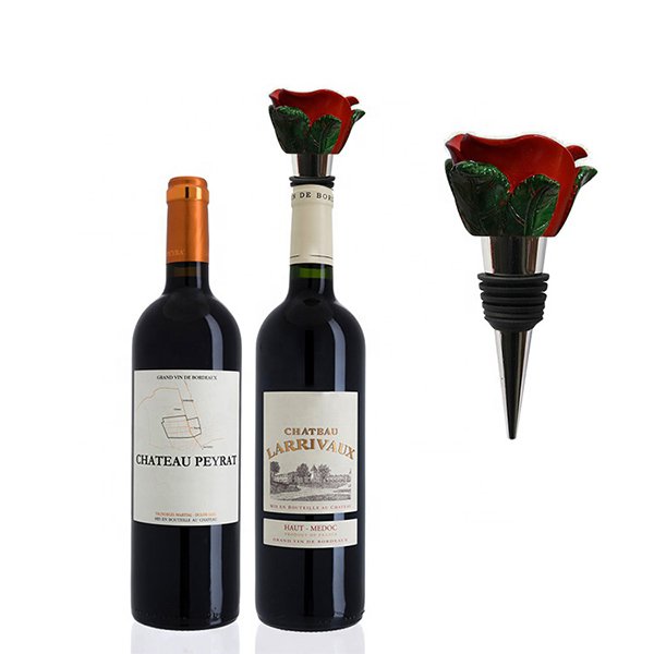 玫瑰造型不鏽鋼酒瓶塞
