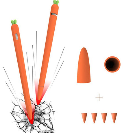 胡蘿蔔造型矽膠apple pencil保護套