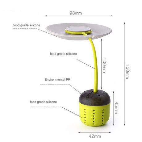 栗子造型矽膠濾茶器