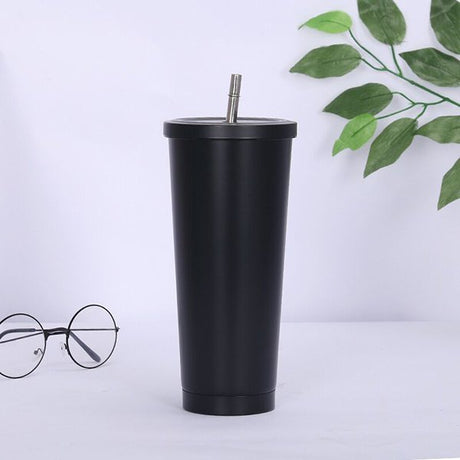 馬卡龍不鏽鋼保溫吸管杯