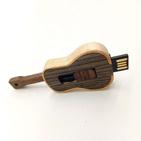 吉他樂器造型木製隨身碟