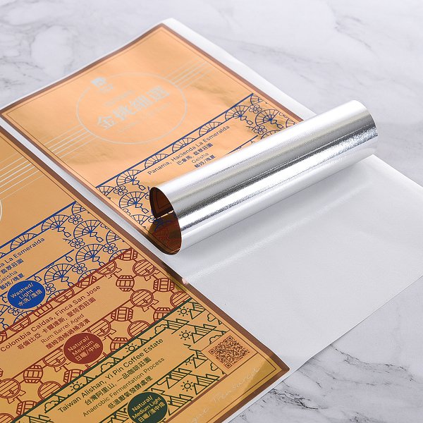 數位方形金屬貼紙