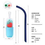 環保矽膠彎吸管2入組