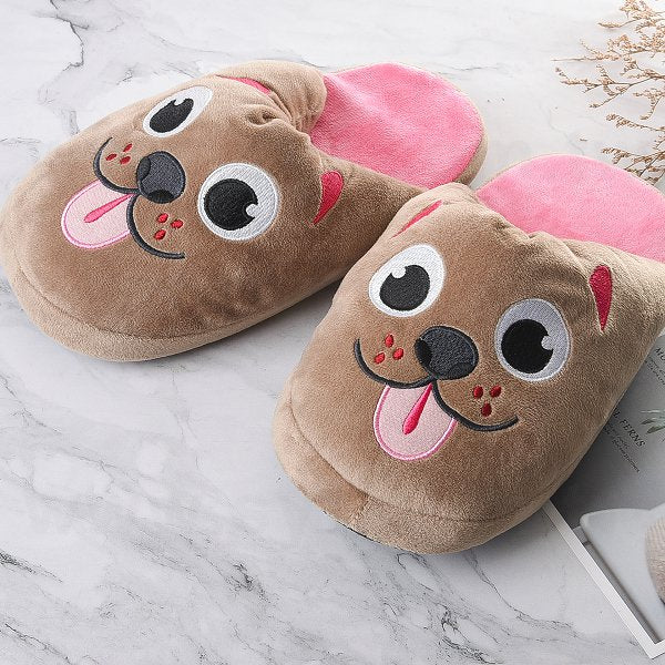 小狗造型保暖拖鞋