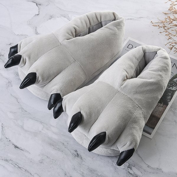 爪子造型保暖拖鞋