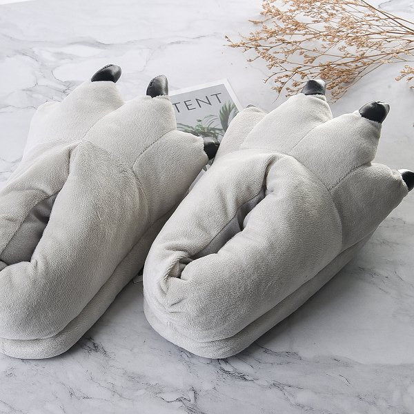 爪子造型保暖拖鞋