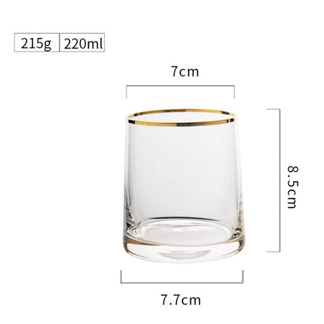 220ml厚底玻璃酒杯