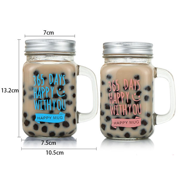 珍珠奶茶玻璃梅森杯