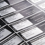 方形亮面金屬貼紙