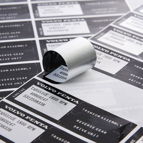 方形亮面金屬貼紙