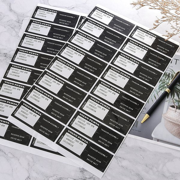 方形亮面金屬貼紙