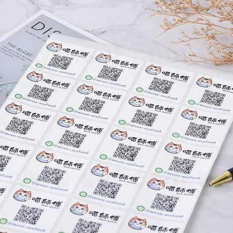 方形PVC合成(珠光)貼紙