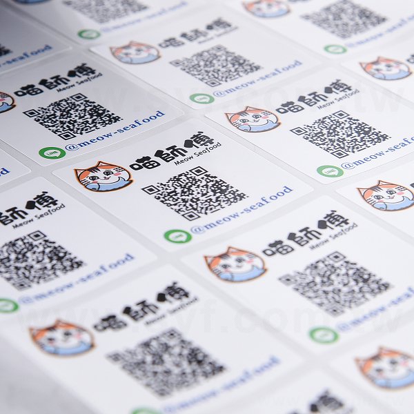 方形PVC合成(珠光)貼紙