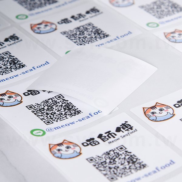 方形PVC合成(珠光)貼紙