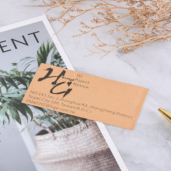 名片型赤牛皮貼紙