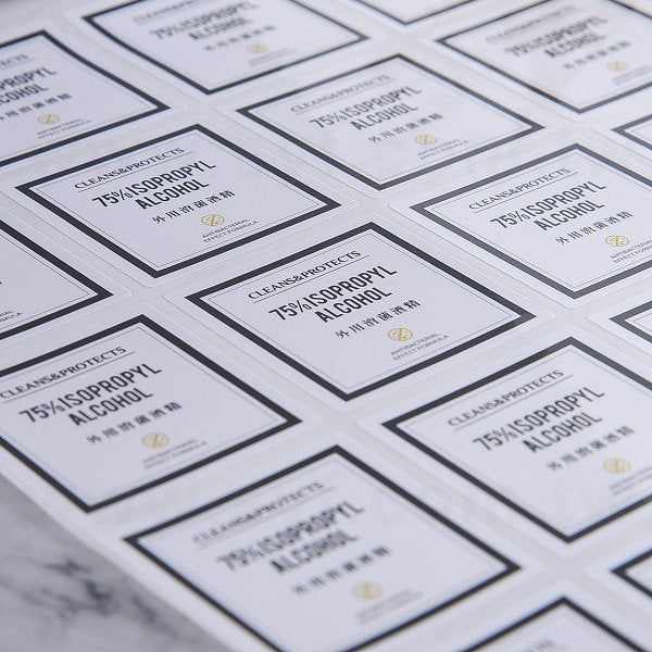 方形極黏銅版貼紙