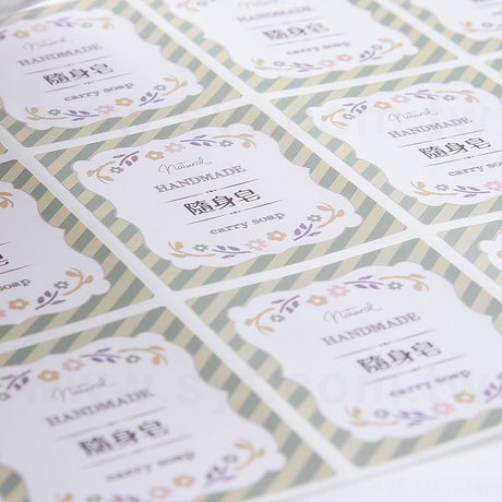 方形極黏銅版貼紙