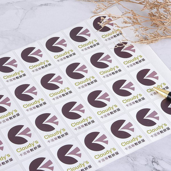 方形PVC合成(珠光)貼紙