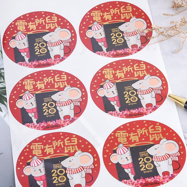 圓形亮面金屬貼紙